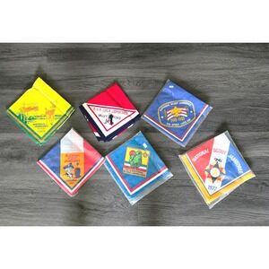 Lot‎ of 6 Vintage BSA National Scout Jamboree Neckerchiefs